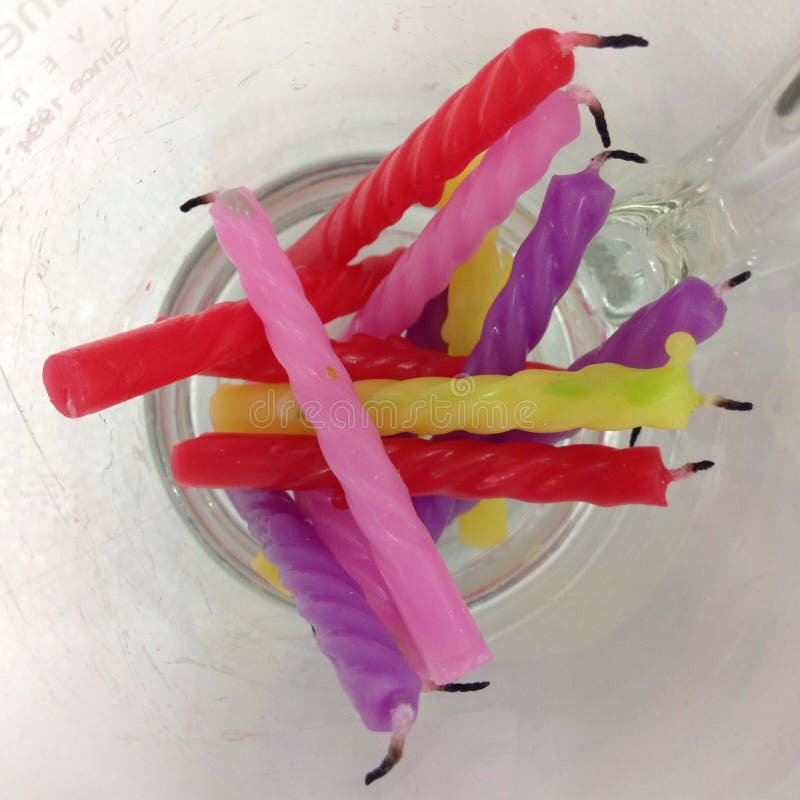 Colored birthday candles stock image. Image of pink, birthday 49942217