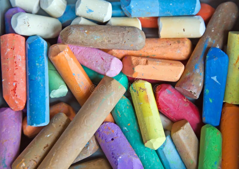 Colored chalk stock photo. Image of orange, crayon, chalk 10705552