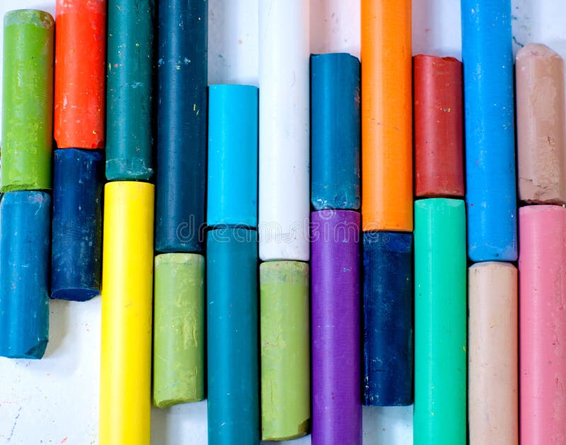 Colored chalks stock photo. Image of colored, chalk, crayons 53593818