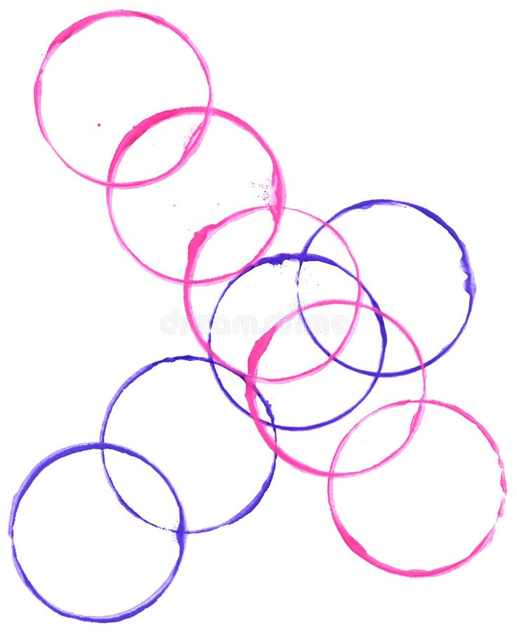 Colored circles made with paint stock illustration