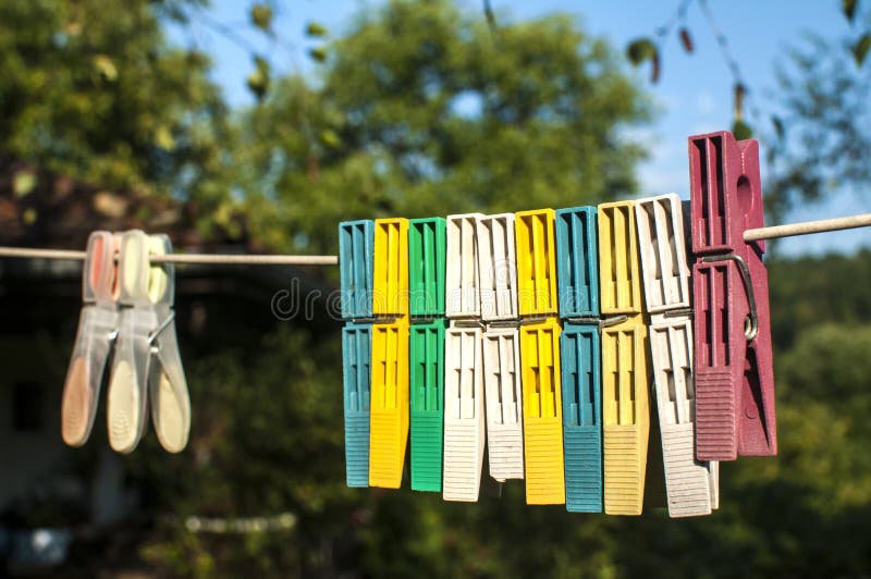 Clothesline Clips and Panties Stock Image Image of plastic, country