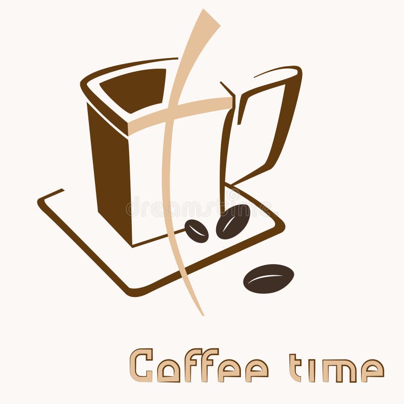 Colored coffee cup icon