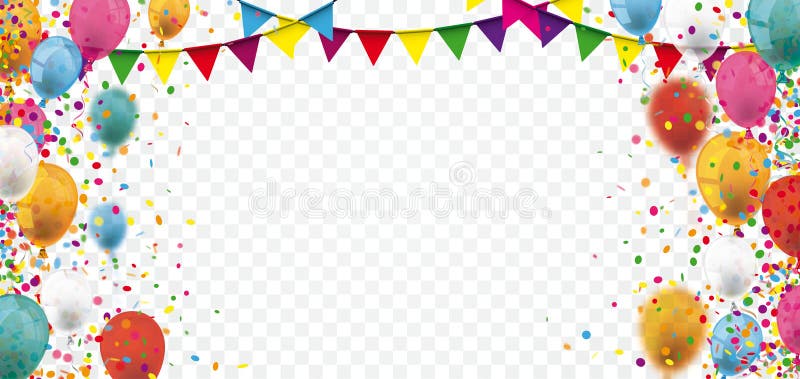 Red Confetti, Party Streamers Birthday Background by 123freevectors on  DeviantArt