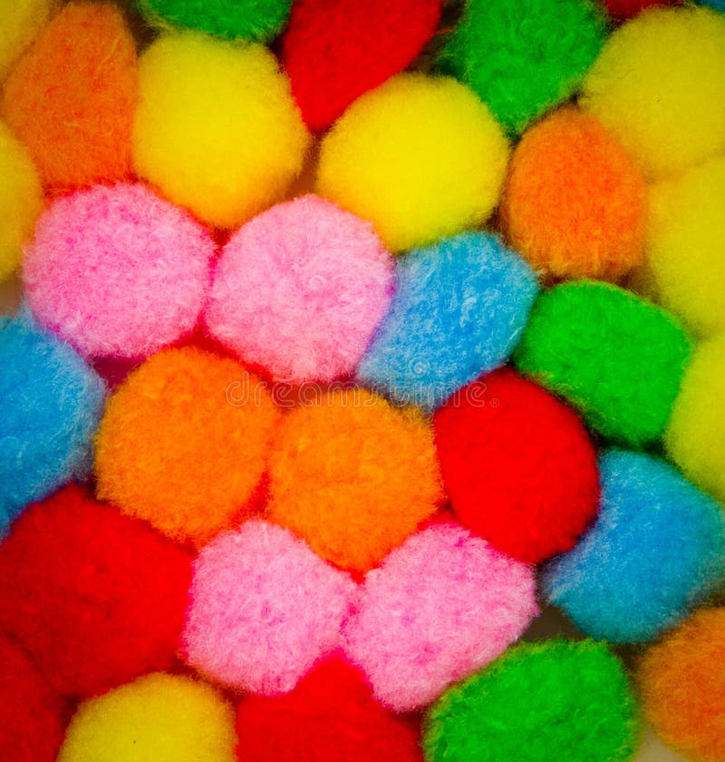 Multicolored cotton balls stock photo. Image of object 3326504