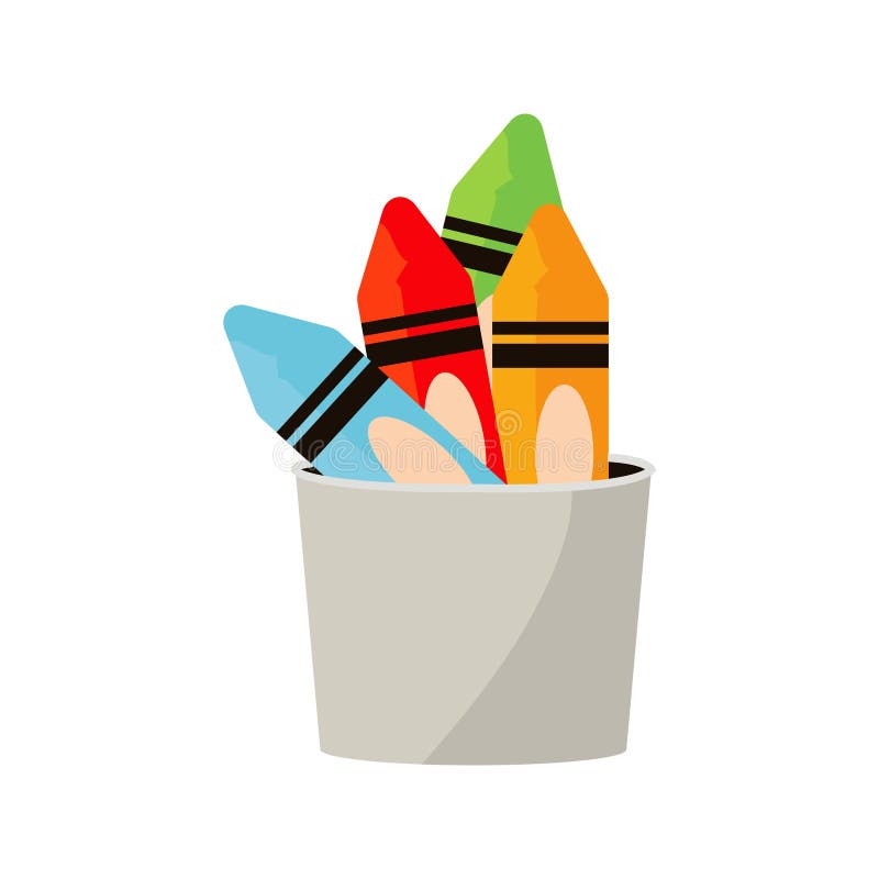 Colored crayons design stock vector. Illustration of paint 273091744