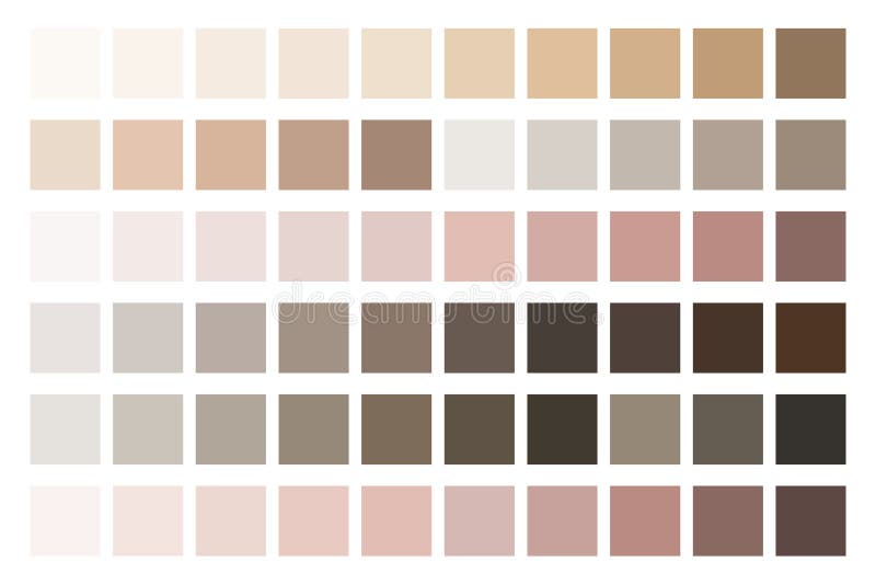 Skin Color Tones. Beige Palette. Soft Shades of the Human Body Stock ...