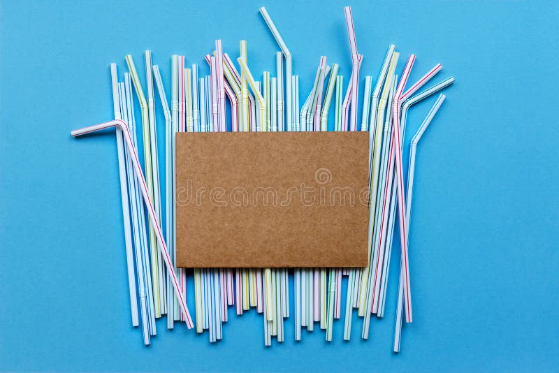 Disposable Plastic Straws are Harmful To the Environment Stock Image