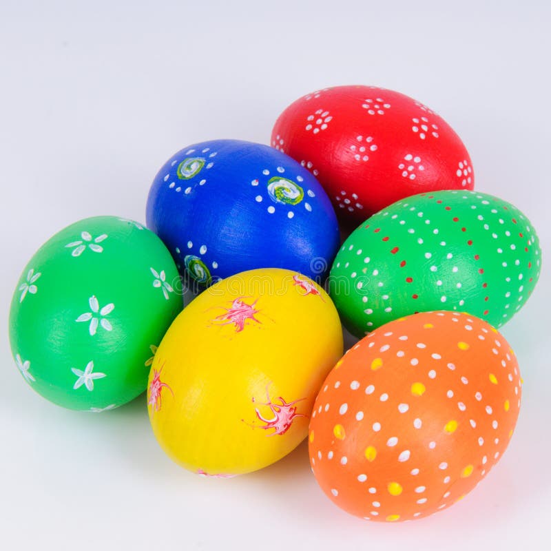 Multicolored Easter eggs stock photo. Image of design 24191156