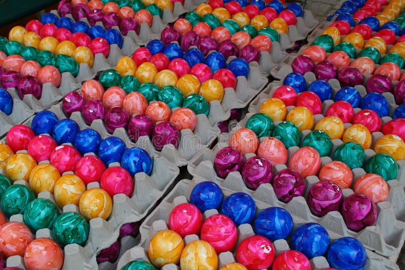 Colored Easter Eggs stock image. Image of blue, green 43909427