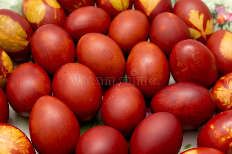 Colored eggs on Orthodox Easter royalty free stock photography Colored eggs on Orthodox Easter royalty free stock photography