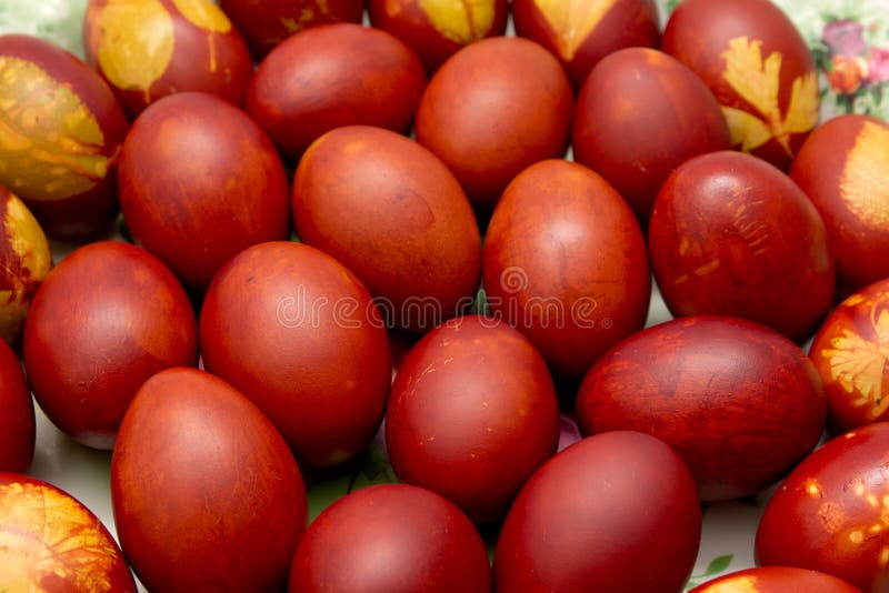 Colored eggs on Orthodox Easter