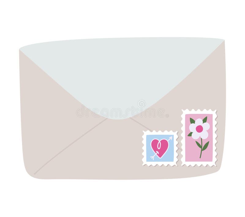 Colored envelope design stock vector. Illustration of message 264977853