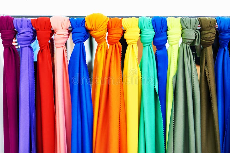 Colored Fabrics for Sewing Clothes in Store Stock Image Image of fiber, industry 232092687