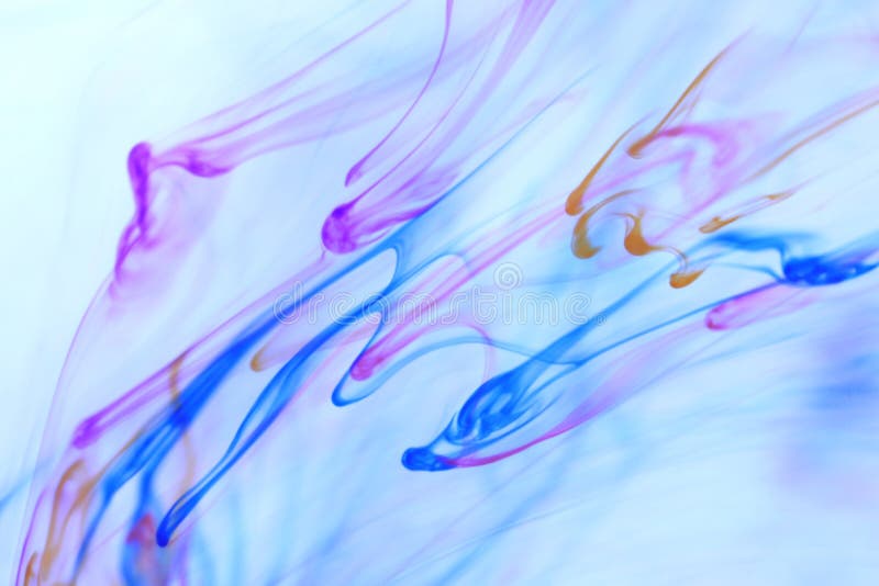 Colored Falling Ink Drops in Water. Stock Photo - Image of drop ...