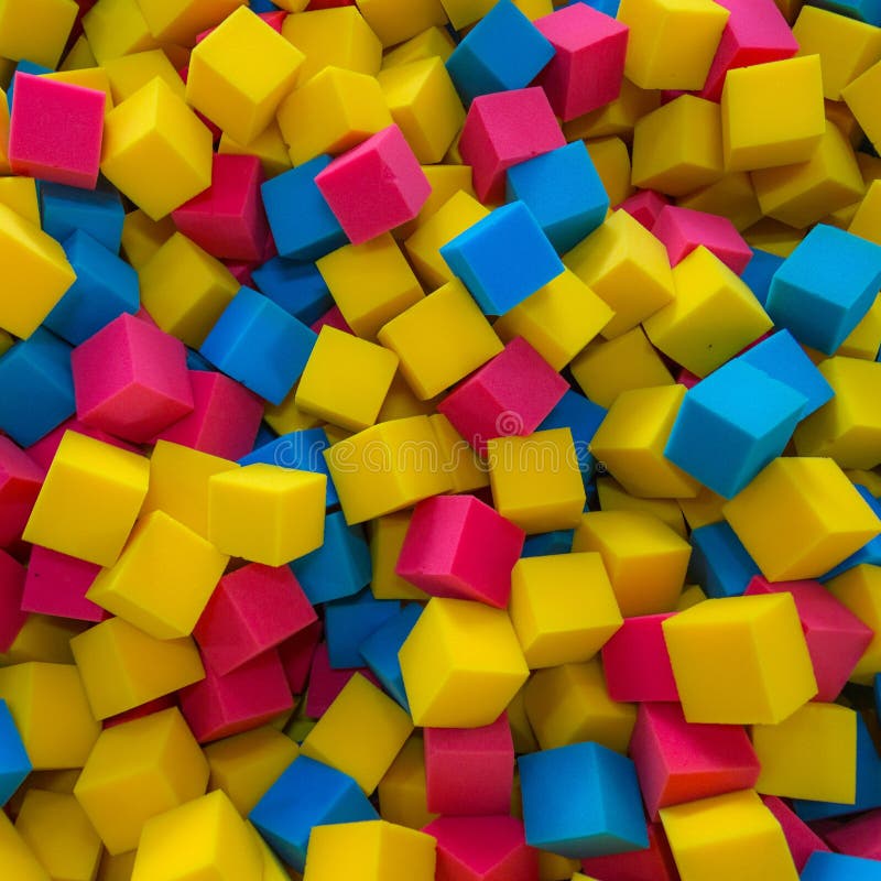 Colored Foam Rubber Cubes Background Stock Photo Image of artistic