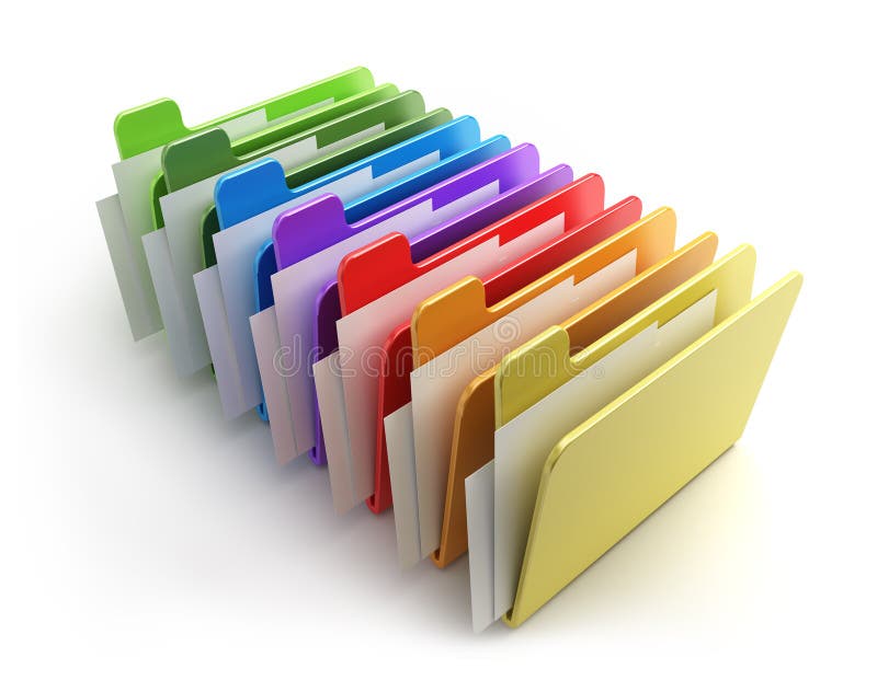 Colored folders