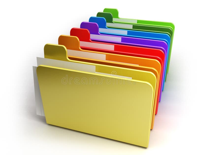 Colored folders