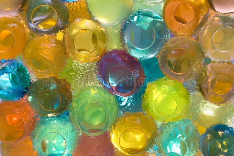Colored gel balls closeup stock image. Image of water 63447913