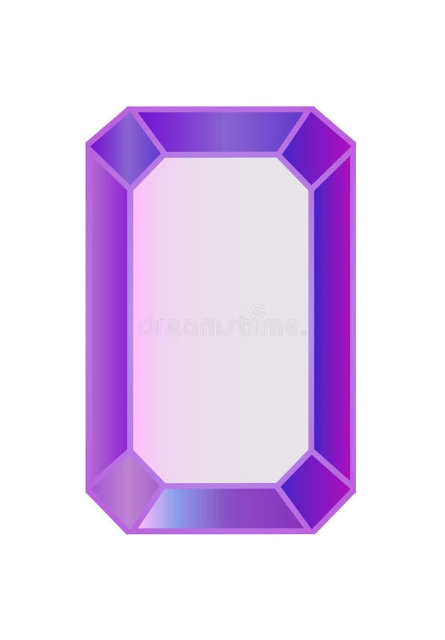 Colored Gem Stones, Rectangular Cut Diamond Stock Vector - Illustration ...