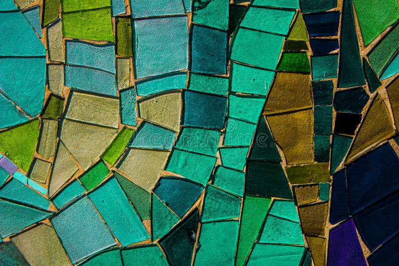 A Colored Glass Mosaic. Background. Texture. Stock Image Image of