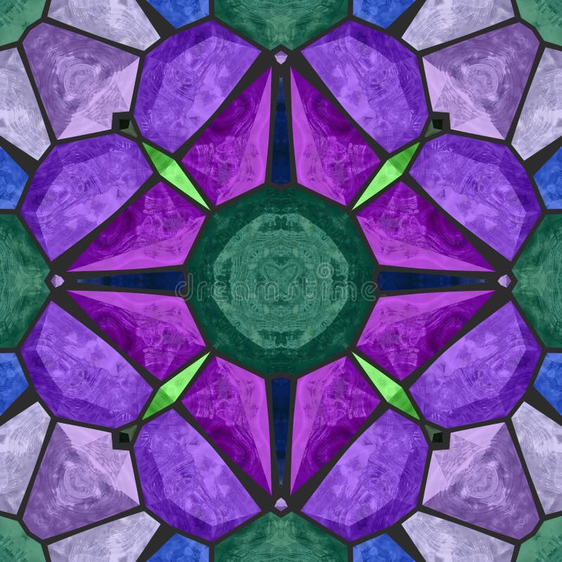 Colored Glass Mosaic, Seamless Stock Illustration Illustration of