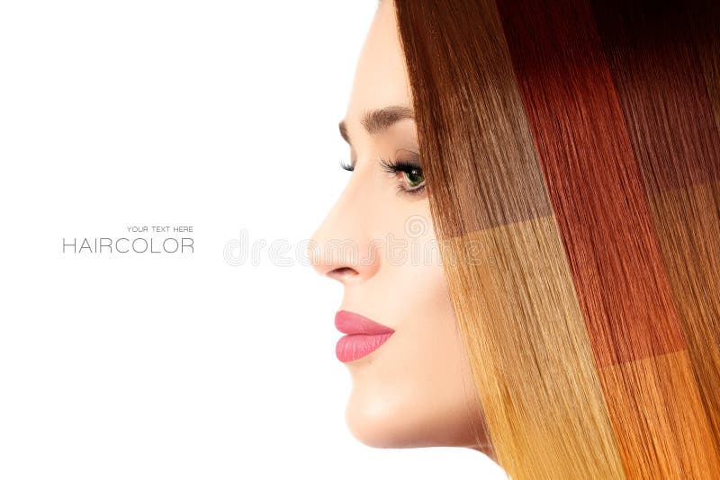 Colored hair concept. Beauty model with colorful dyed hair royalty free stock image Colored hair concept. Beauty model with colorful dyed hair royalty free stock image