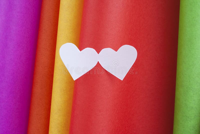 Colored hearts stock photo. Image of girl, friend, orange 35517226