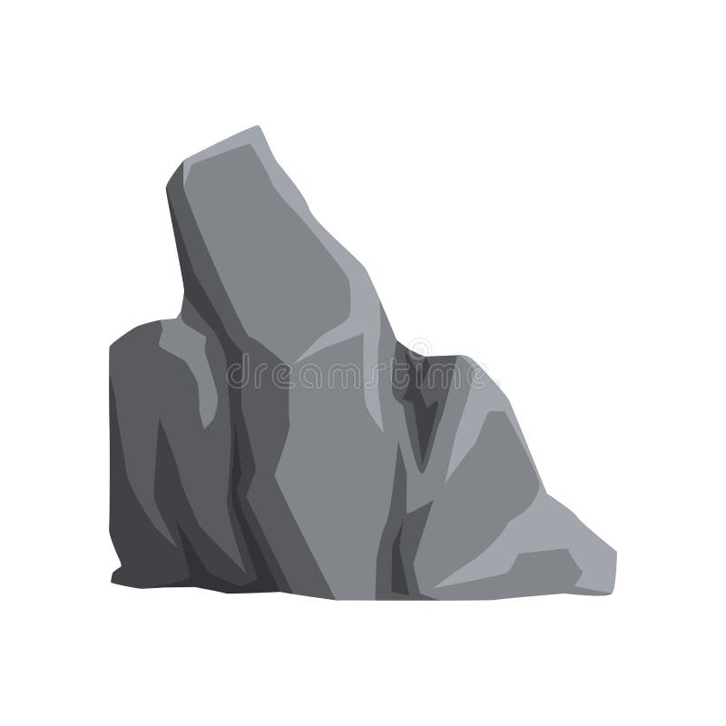 Large Mountain Stone. Gray Rock with Lights and Shadows. Solid Mineral Material. Cartoon Vector Element for Landscape Stock Vector - Illustration of large, landscape: 120475085 Large Mountain Stone. Gray Rock with Lights and Shadows. Solid Mineral Material. Cartoon Vector Element for Landscape Stock Vector - Illustration of large, landscape: 120475085