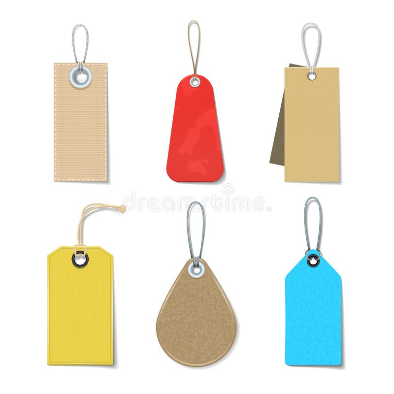 Colored Labels and Tags Set Stock Vector Illustration of business