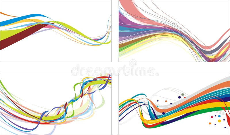 Undulating multi colored lines on a white background. Backdrop undulating vectors