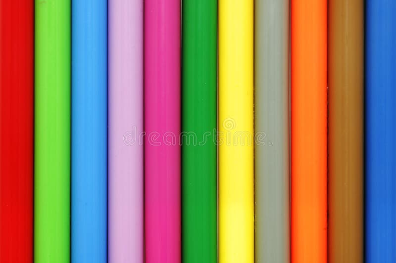 Colored markers stock photos