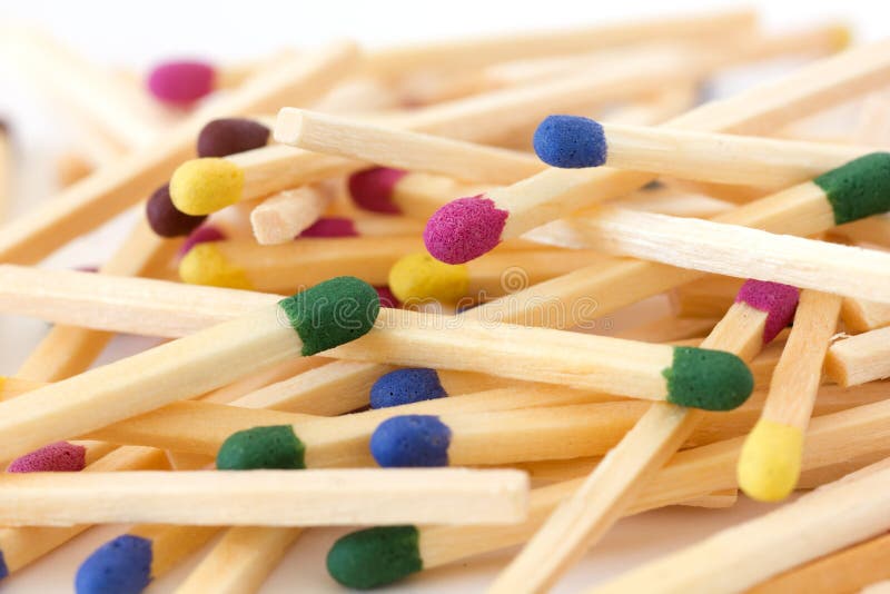 Colored match sticks