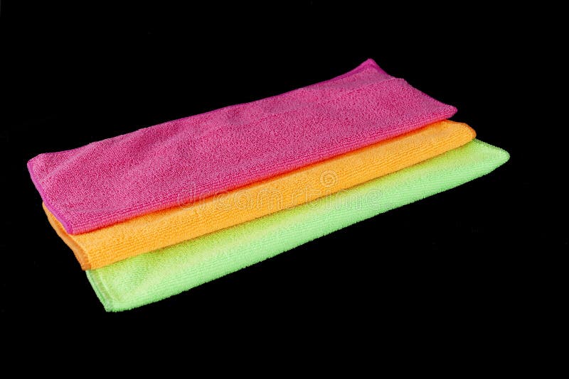 Colored Microfiber Cleaning Cloths,blue, Green, Orange and Pink