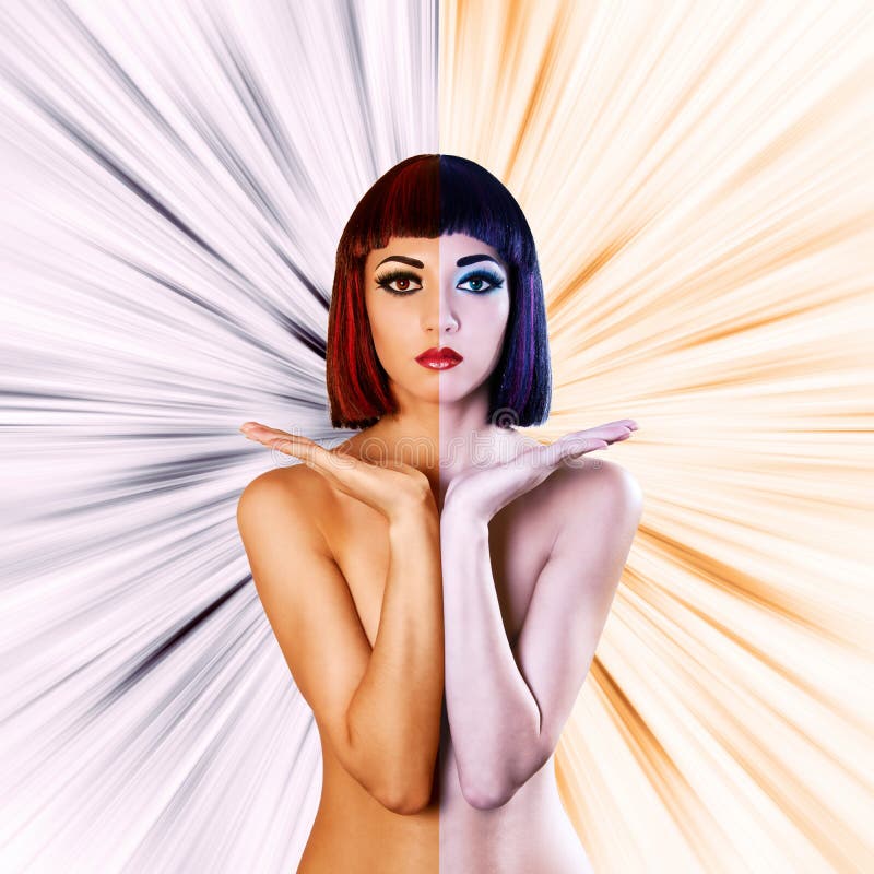 Colored naked woman royalty free stock photo Colored naked woman royalty free stock photo