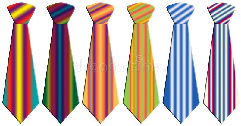 different colour ties