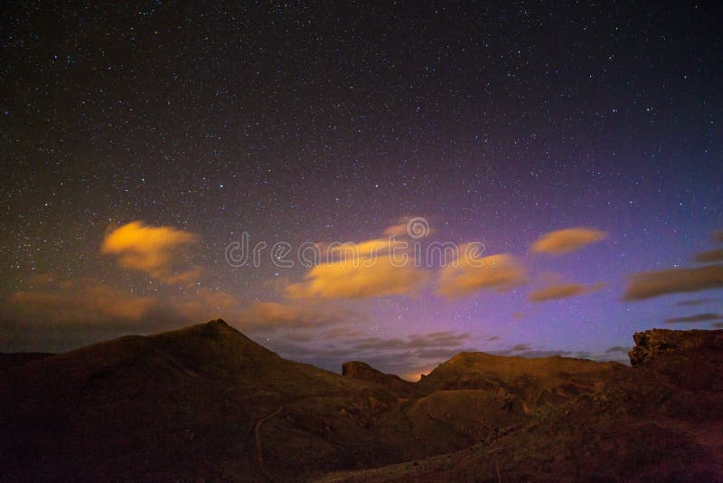 Colored nights Madeira stock photo Colored nights Madeira stock photo