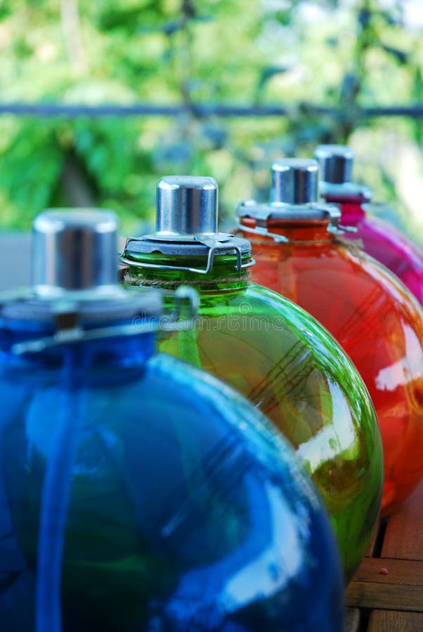 Colored Oil Lamps stock photo. Image of lamps, shiny, reflections 2419494