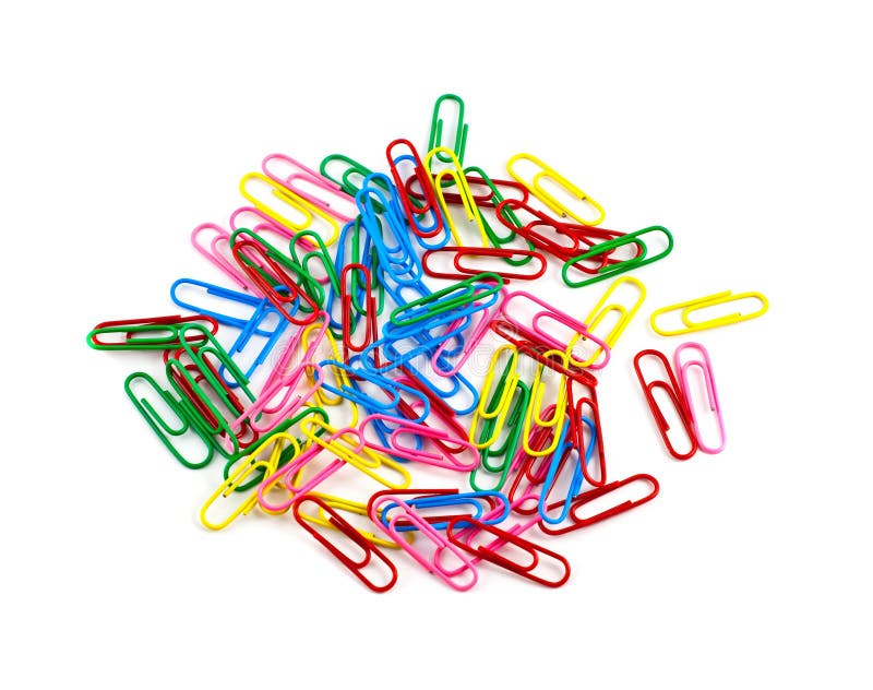 Colored paper clips stock image. Image of variation, abundance - 15608849