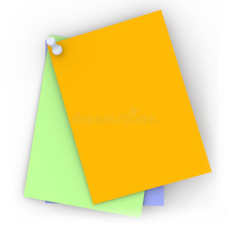 Colored paper notes. stock illustration. Illustration of isolated 11301215