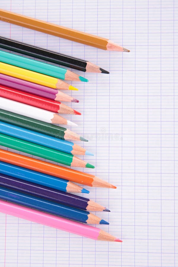 Colored pencil stock image. Image of colored, space, rainbow - 32923943