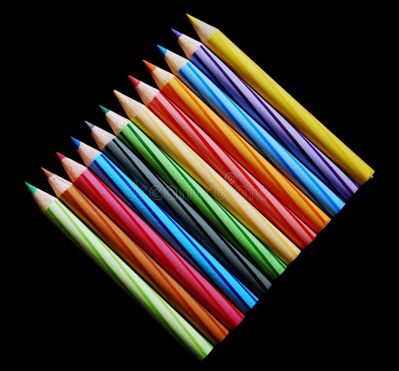 Many pencils in box stock photo. Image of object, bright 20062948