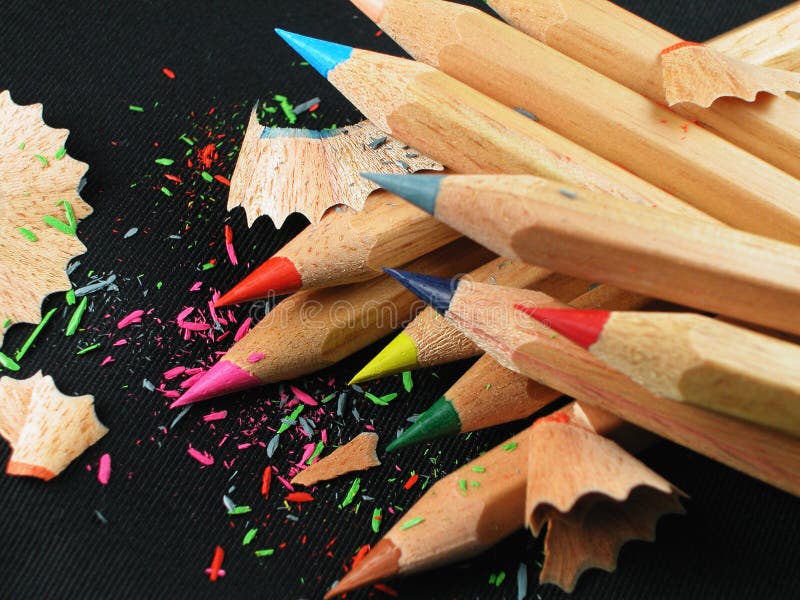 Colored Pencils-Black Background