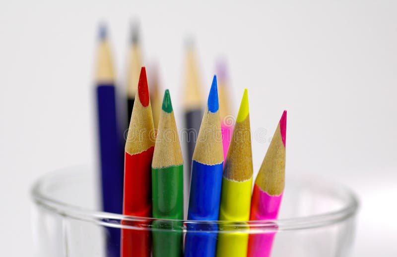 Colored Pencils in Cup