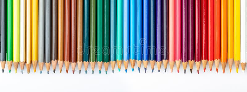 Colored pencils texture. Foreground. Colors of spring and summer. Start of school, of classes. Beautiful wallpaper.