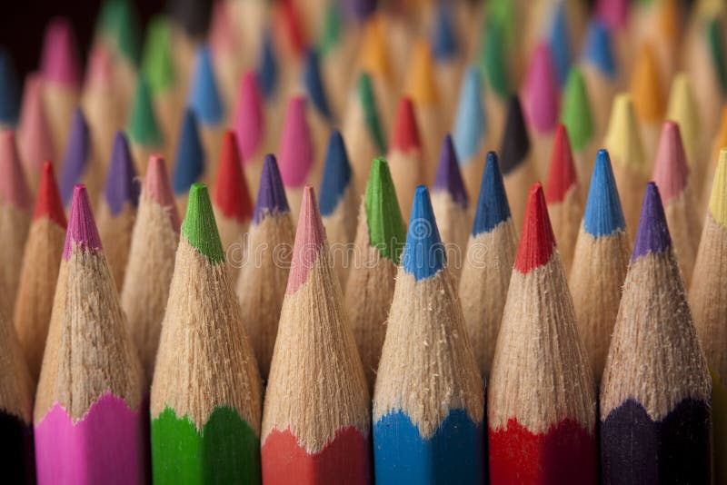 Row of Pastel Colored Pencils Stock Image Image of pattern, crayons