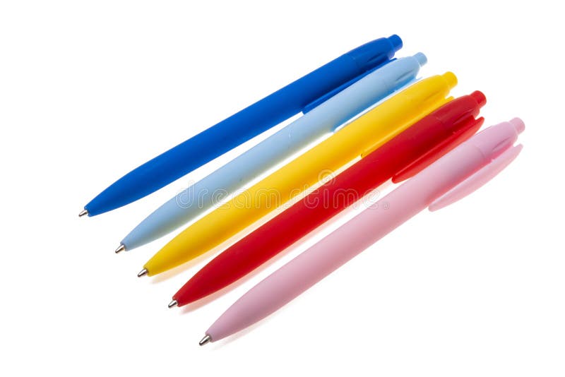 colored pens isolated