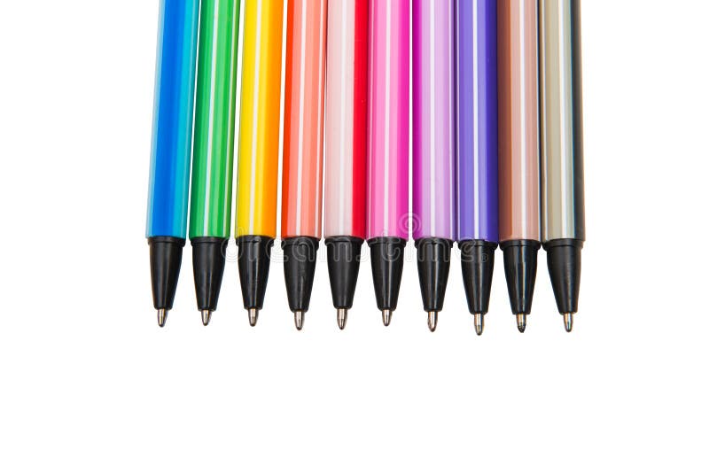 Colored pens isolated