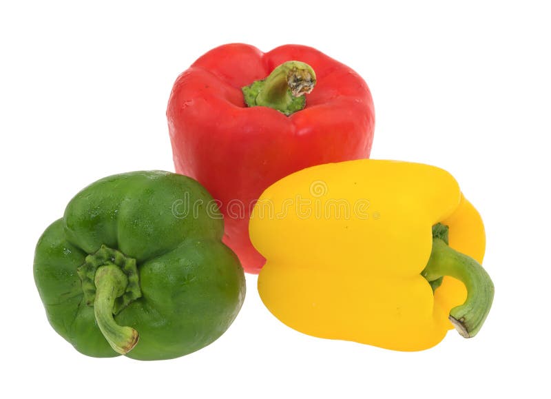 Colored pepper isolated