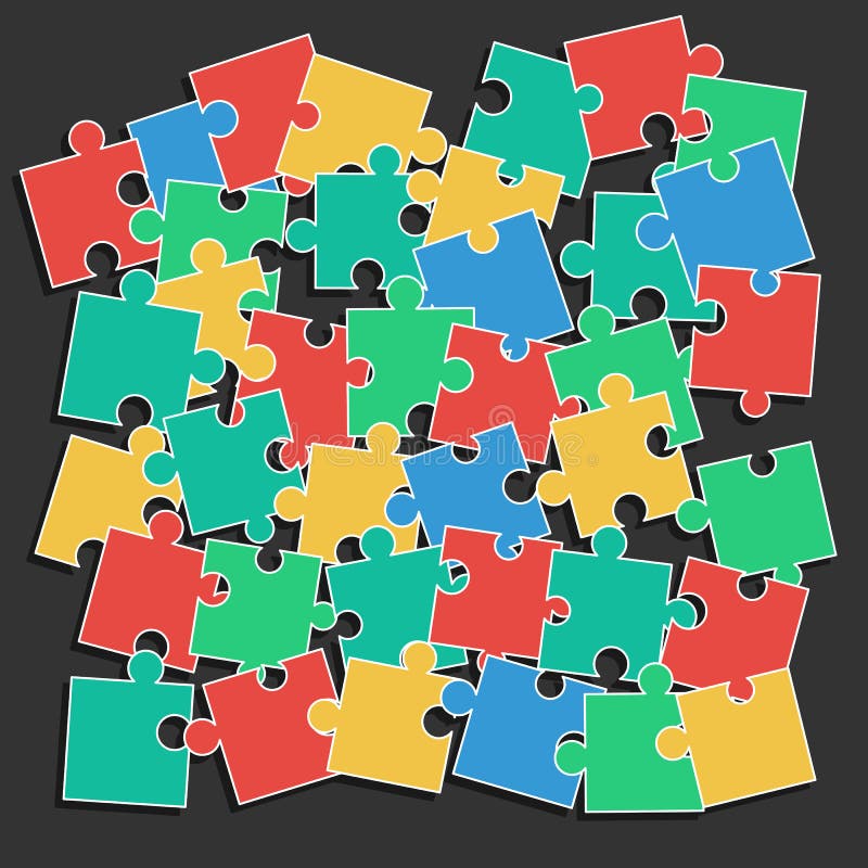 Colored pieces puzzle stock vector. Illustration of jigsaw 76233871