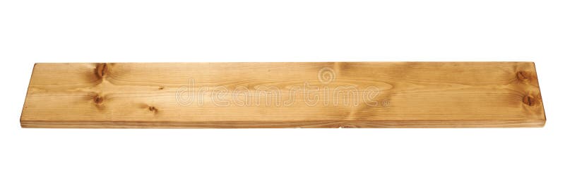 Brown paint coated pine wood board plank isolated over the white background. Timber plank backdrop stock images, royalty-free photos and pictures